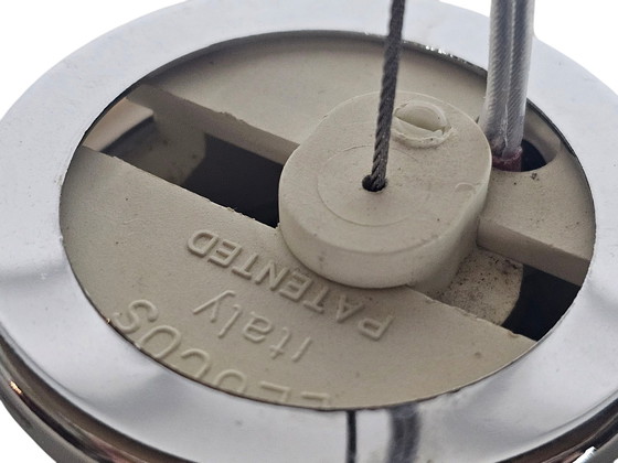 Image 1 of Leucos -  model Solaris - design R. Toso & Massari -  opaalglas - chroom - 90's