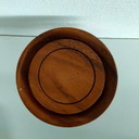 Vintage houten 'Lotusbloem' voorgerecht serveerder (hapjes schaaltjes)
