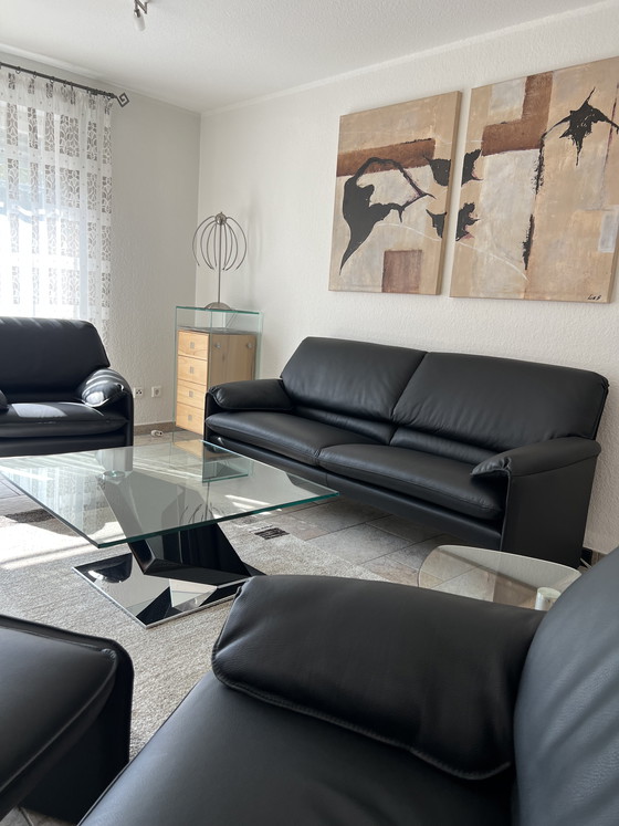 Image 1 of Leolux Bora-Beta Leder senso schwarz Sitzgruppe neuwertig