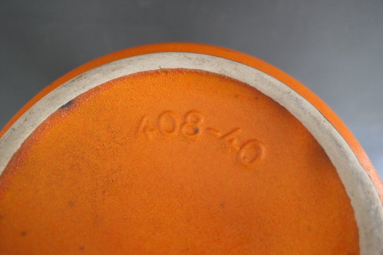 Image 1 of Vintage Scheurich grote vaas 408-40 oranje