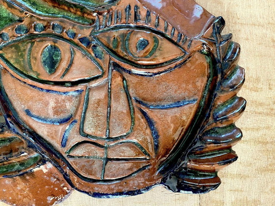 Image 1 of Objet mural en céramique - signé Eduardo '79