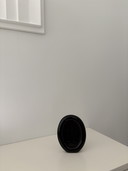 Cornice portafoto in vetro nero, design scandinavo