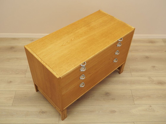 Commode danoise plaquée avec plateau coulissant, années 70 – Bois (photo 8 of 18)