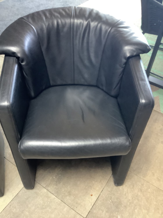 Image 1 of 2x Rolf Benz Fauteuil 390 Zwart