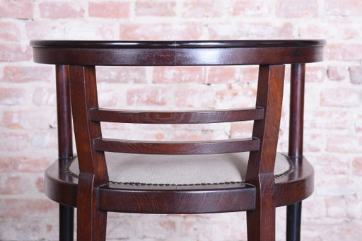 Gerestaureerde Art Deco fauteuil, Wien. Werkstätte, J. Hoffmann, Oostenrijk, jaren 1910 – Textile, Wood (photo 2 of 15)
