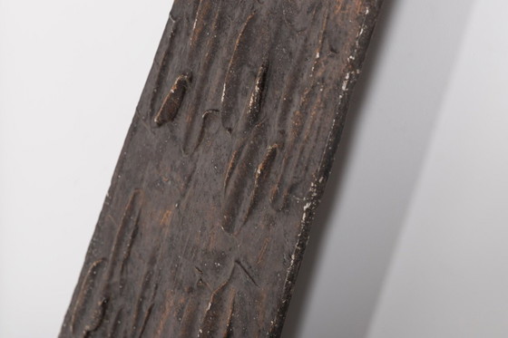 Image 1 of Brutalistische gegoten deurbeslag. Muurdecoratie