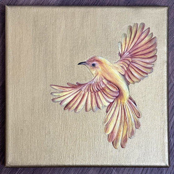 Kleurrijk Vogel kunstwerk – Schilderijen & Tekeningen, Canvas (photo 6 of 8)