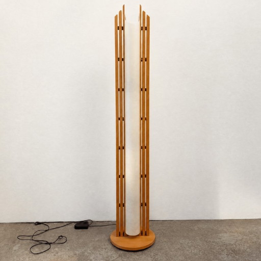 Vloerlamp ‘Manhattan’ - Domus - hout, jaren '70