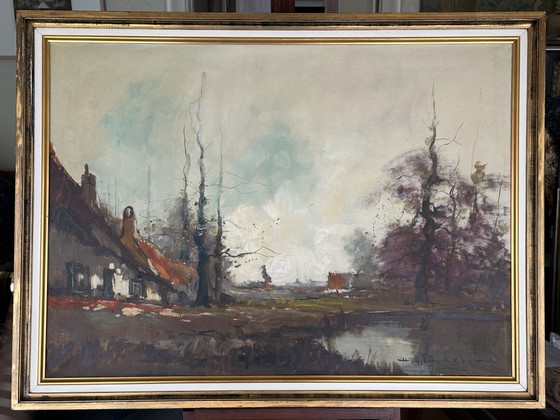 H.J.Pauwels olio – H.J. Pauwels, Arte, Legno, Tela (photo 4 of 10)