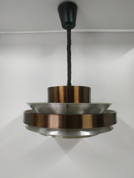 Image 1 of Scandinavian style ceiling design ring lamp by Herda, 60-70s (adjustable in height)