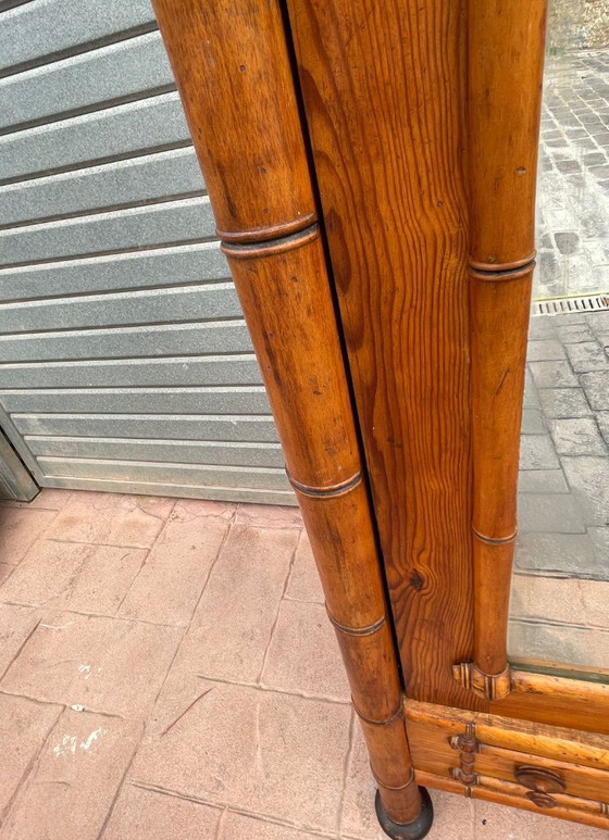 Französischer Aufbewahrungsschrank aus Bambusimitat, 19. Jh. – Holz (photo 20 of 30)