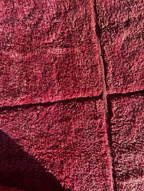 Image 1 of Alfombra marroquí de lana a cuadros rosa 230x250 cm