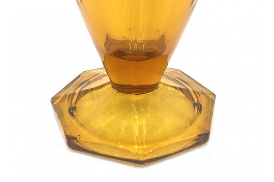 Image 1 of Art Deco vaas, Stölzle Hermanova Hut, Tsjechië, jaren 1930