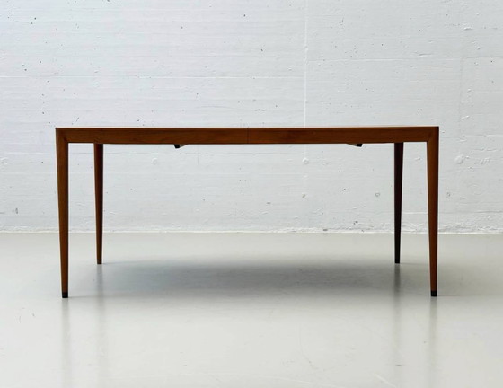 Image 1 of Table à manger danoise en teck par Erik Riisager Hansen pour Haslev Møbelsnedkeri, 1960