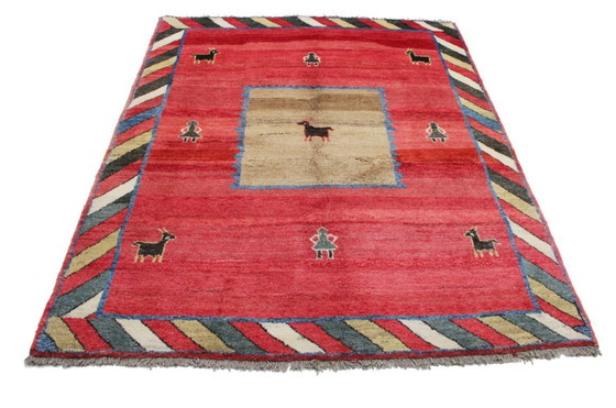 Image 1 of Original Persian carpet Gabbeh Ghashghai oriental carpet 205 cm x 166 cm old natural