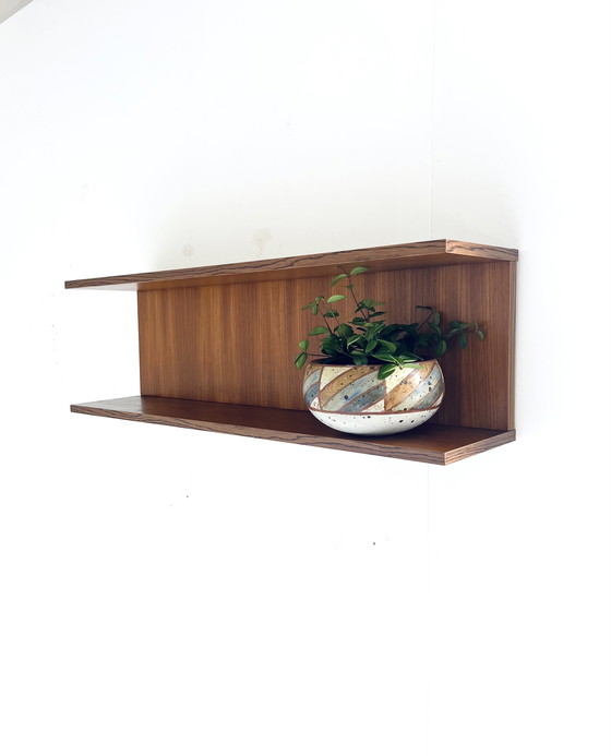 Image 1 of Vintage teak wall shelf '60s
