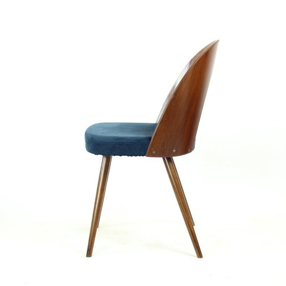 Image 1 of Set Of 6 Iconic Tatra Chairs In Walnut & Velvet By šuman, Nabytok Pravenec 1960s