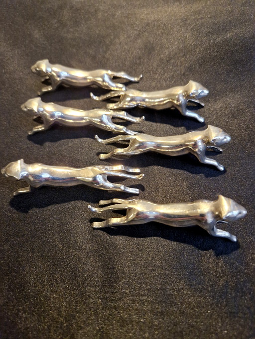 Jaguar messenleggers verzilverd