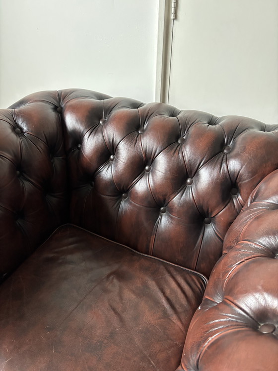 Image 1 of Sillón Chesterfield marrón
