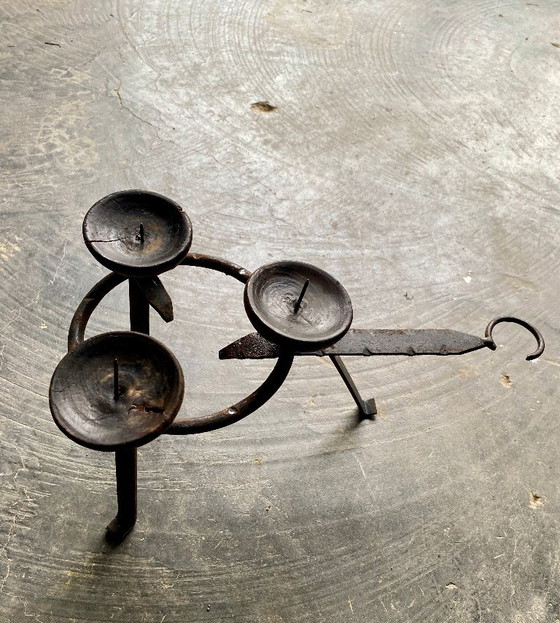 Old popular candelabrum – Candle holders, Iron (photo 4 of 7)