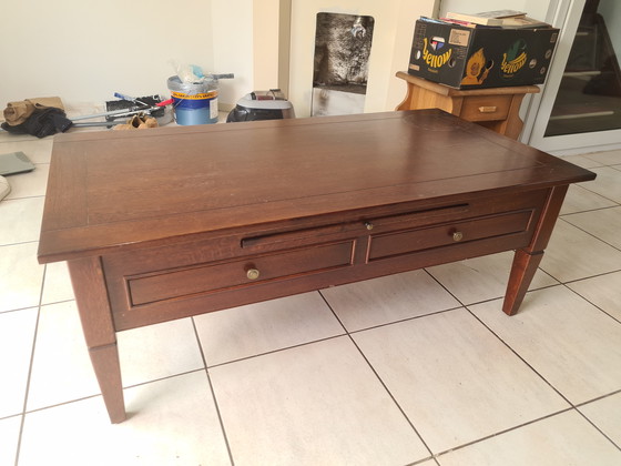 Image 1 of Handmade Classic Cherry Wood Coffee Table high quality