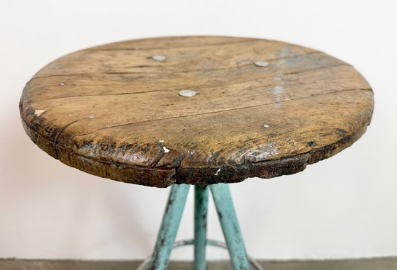 Image 1 of Green Industrial Workshop Stool, 1960s