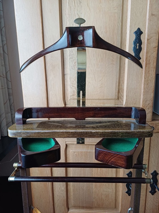 Valet de Chambre / Dressboy en Bois Authentique de Fratelli Reguitti – Portemanteaux, Velvet, Wood (photo 5 of 8)