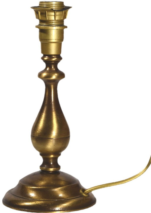 Vintage-Lampenfuß aus Messing mit Balusterform, 10 x 21 cm – tafellampen, Brass