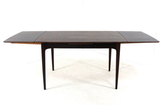 Image 1 of Rosewood rectangular extendable dining table 'Goes' vintage