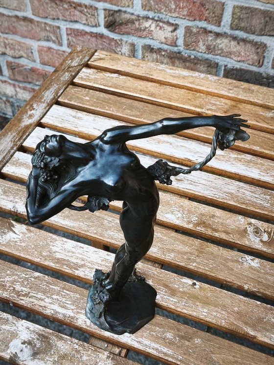 Art Deco Female Figure “The Vine”, after H. W. Frishmuth — 30 cm – Decorative Objects, Bronze (photo 5 of 7)