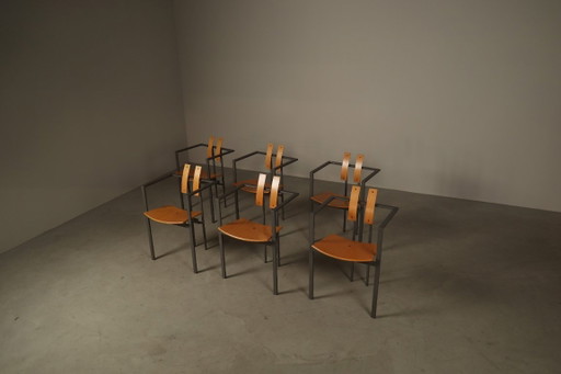 Set of six Trix chairs by Karl-Friedrich Förster for KFF, Germany, 1980s