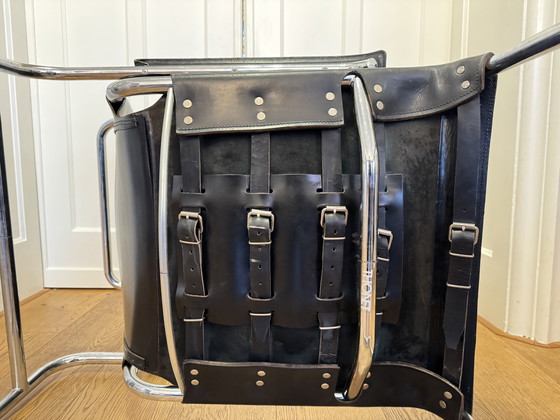 Image 1 of Thonet S35 schwarz mit Lederarmbändern
