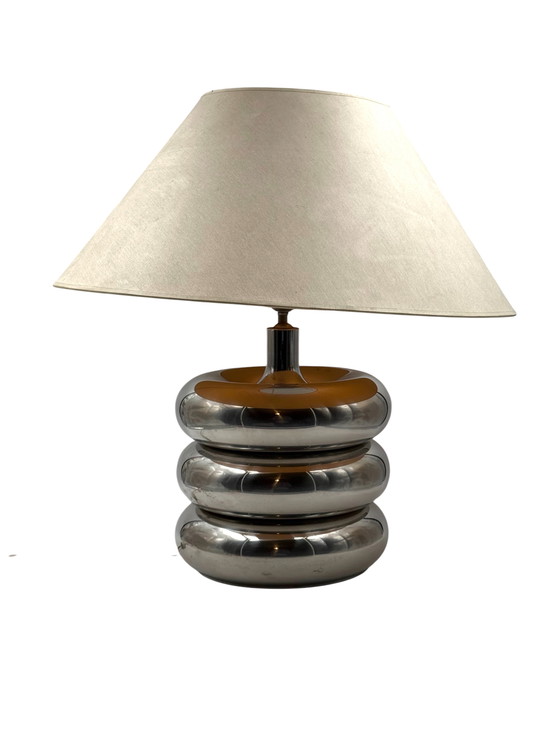 Image 1 of Verchromter Hollywood-Regency-Tischlampenfuß, Luci Milano Italien, 1970er Jahre