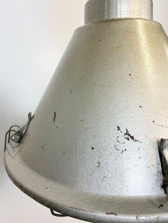 Image 1 of Industrielle polnische Fabrik-Deckenleuchte mit Glasabdeckung von Mesko, 1990er Jahre