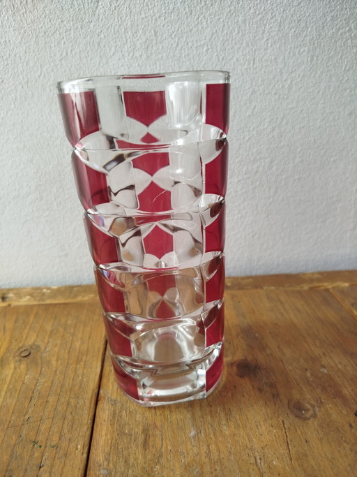 Luminarc - Windsor Rubis - vintage vase - 1970s