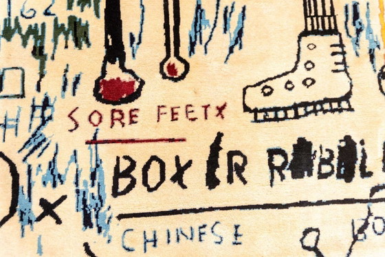 Image 1 of Handgeweven wandtapijt, geïnspireerd door Jean-Michel Basquiat. 2026