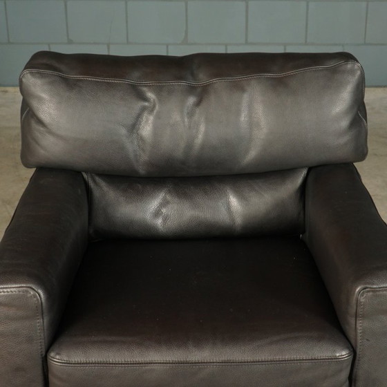 Image 1 of Zona de estar/conjunto de asientos de diseño – cuero negro – Brühl