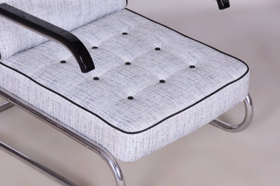 Set of Two Original Bauhaus Armchairs, by Mücke-Melder, Beech, Czech, 1930s – Textile, Wood (photo 12 of 17)