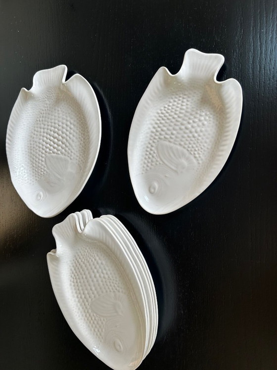 Image 1 of porcelain fish service