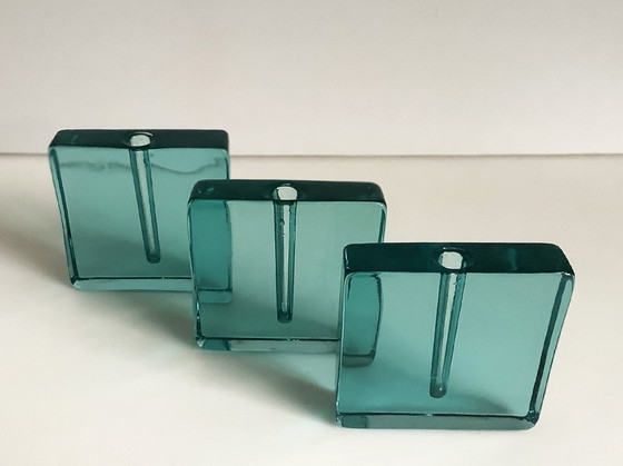 Image 1 of Vintage Danish Design Solifleur Vases Glass 1970s