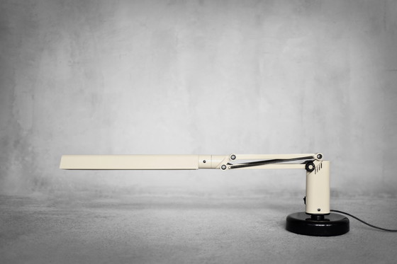 Image 1 of Vintage Mid-Century Scandianavian Modern Beige Plastic Lucifer Table Lamp by Tom Ahlström & Hans Ehrich for Fagerhults, 1975