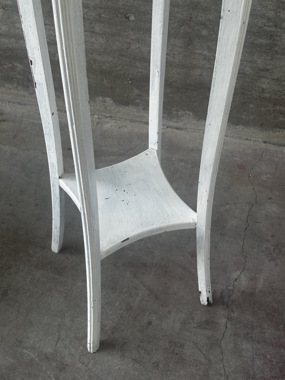 Selletta Antica in Legno Verniciato Bianco – H 110 Cm – Porta piante, Wood (photo 9 of 9)