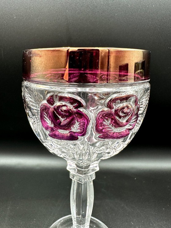 Image 1 of Copas de vino de cristal de plomo, Alemania, década de 1960, Anna Hütte