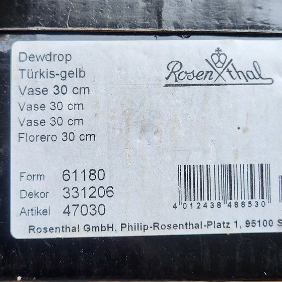 Image 1 of Rare Rosenthal Murano Dewdrop bubble crystal vase, 1970