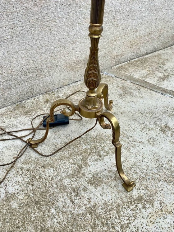 Image 1 of Vintage brass 3-light tripod floor lamp