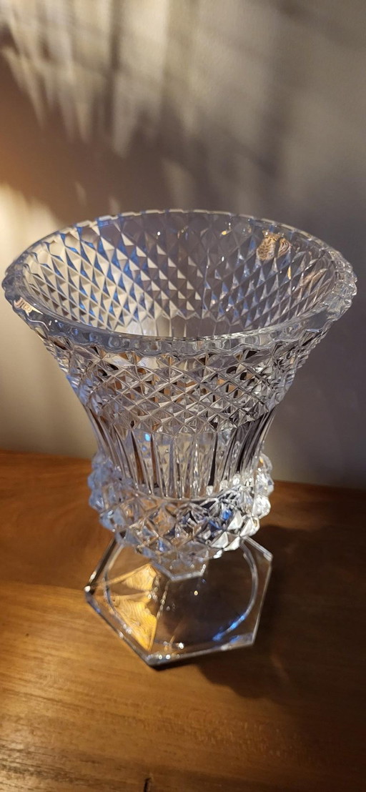 Vase vintage en cristal Val Saint Lambert – vazen, Crystal (photo 2 of 9)