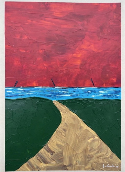 Acrylic on paper. Size 30x21cm.