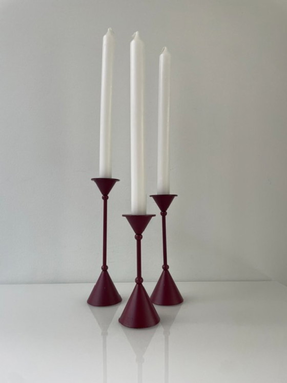 Image 1 of Set van 3 Memphis style kandelaren