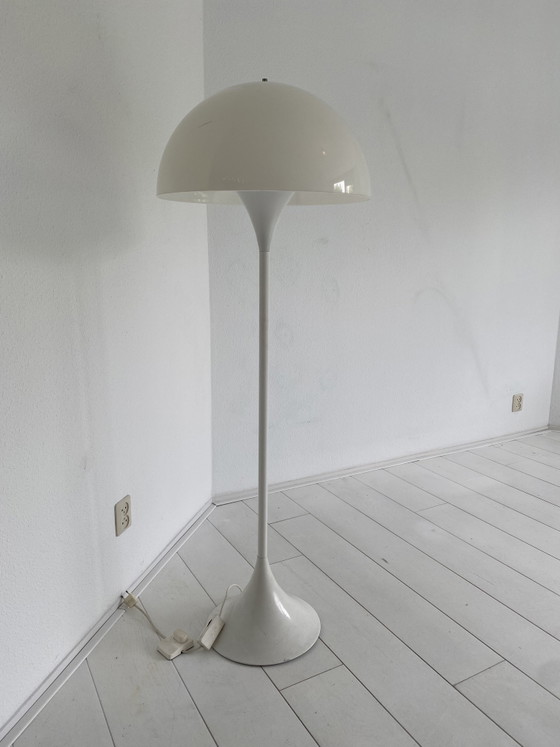 Image 1 of Vintage Louis Poulsen Floor Lamp – White with Dimmer