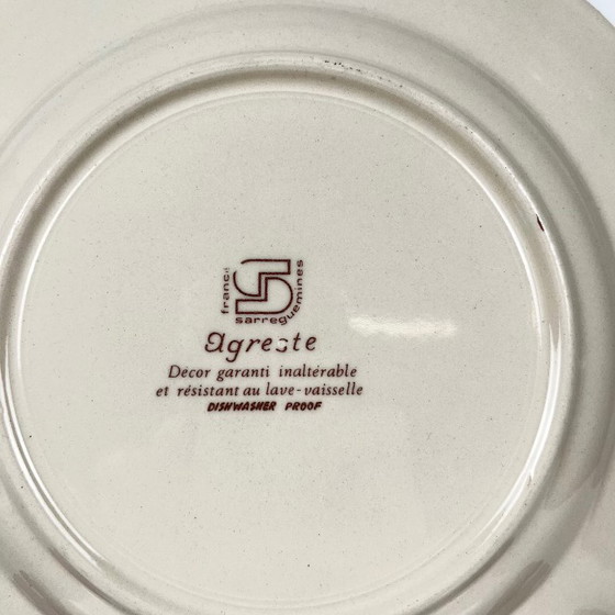 Image 1 of Set of 6 "Agreste" dessert plates, Sarreguemines, 20th century.